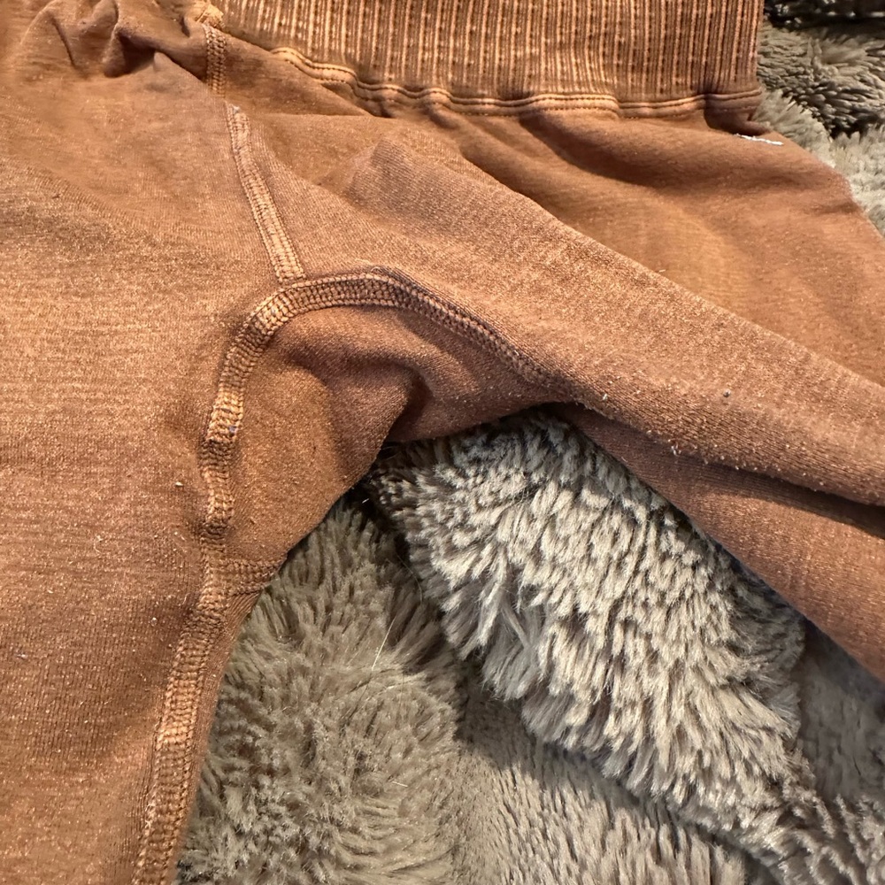 Free People -Mineral Wash Brown leggings size XL full length - Picture 3 of 9